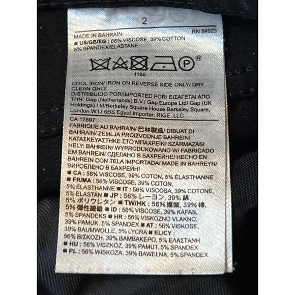 Banana Republic Womens Sloan Fit Black Pants Size 2 - Picture 10 of 11